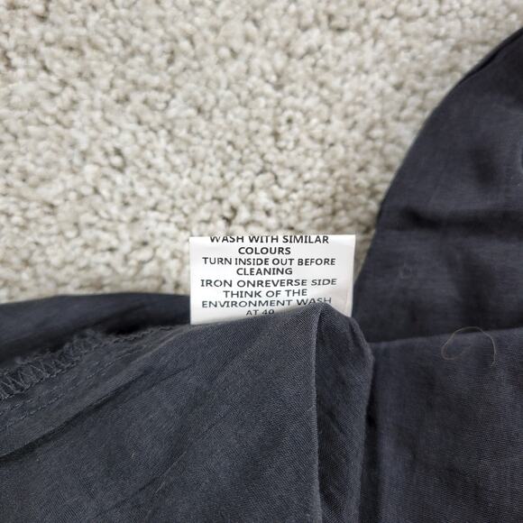 Yoins Womens Wrap Dress Large Black Tie Crewneck Short Sleeve Ruched Mini NEW - Picture 4 of 16